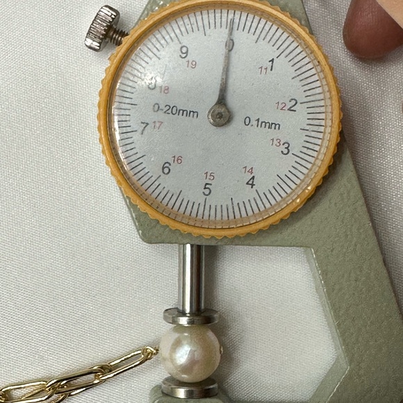 HANDMADE 10mm White Cultured Pearl 14K Paperclip Necklace 19 Inches - Adjustable - Picture 8 of 8